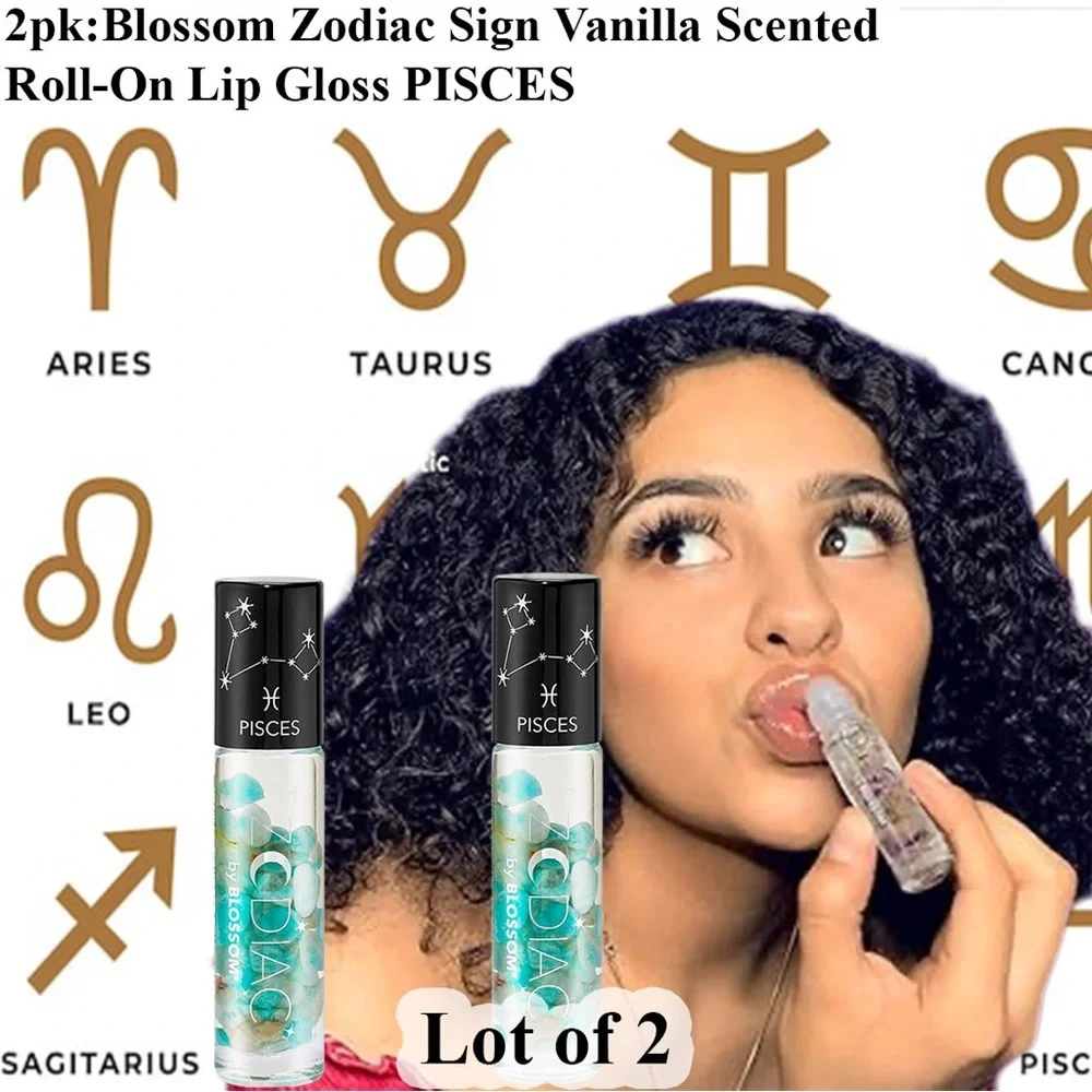 Pisces Vanilla Scented Roll-On Lip Gloss - 2 Pack - Clear